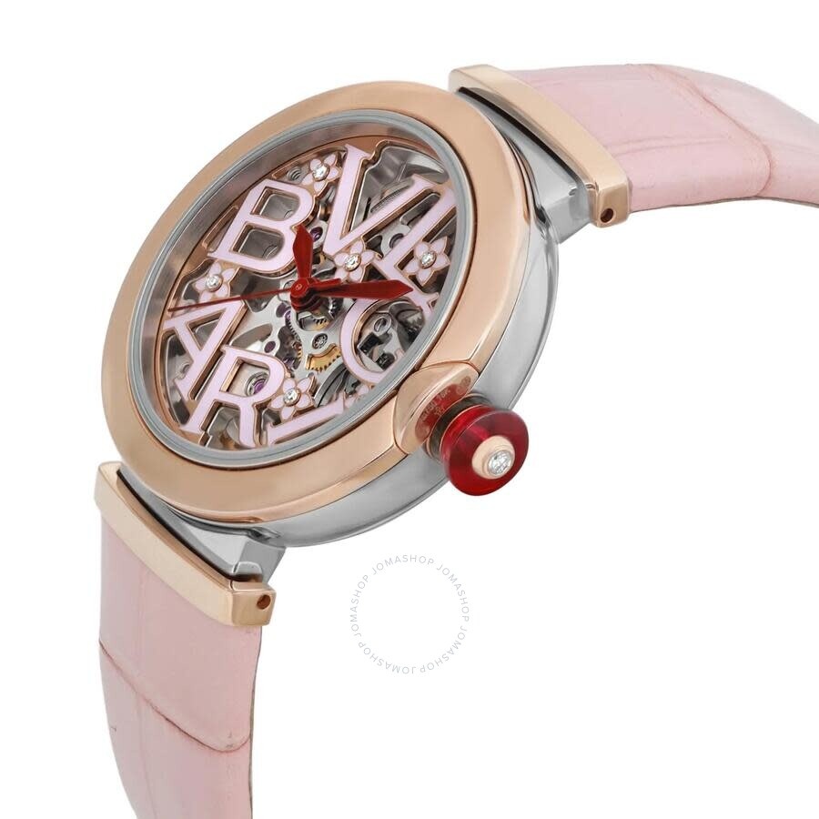 Pre-owned Bvlgari Lucea Sakura Automatic Pink Dial Ladies Watch 103108 - 3