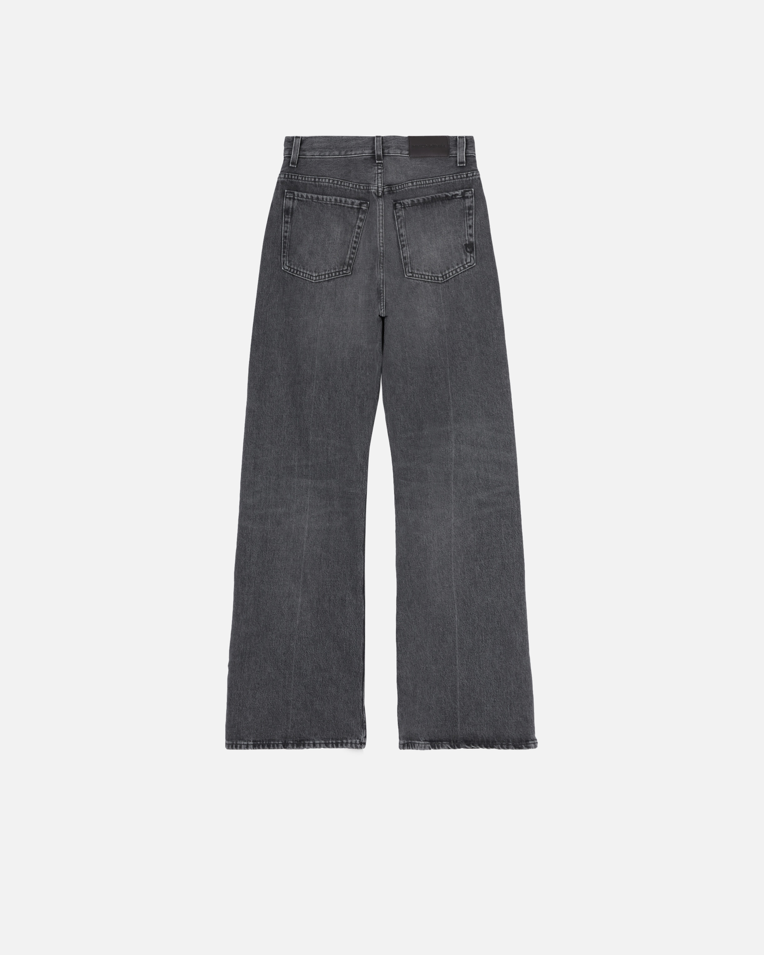 WIDE-LEG GREY VINTAGE DENIM JEANS - 6