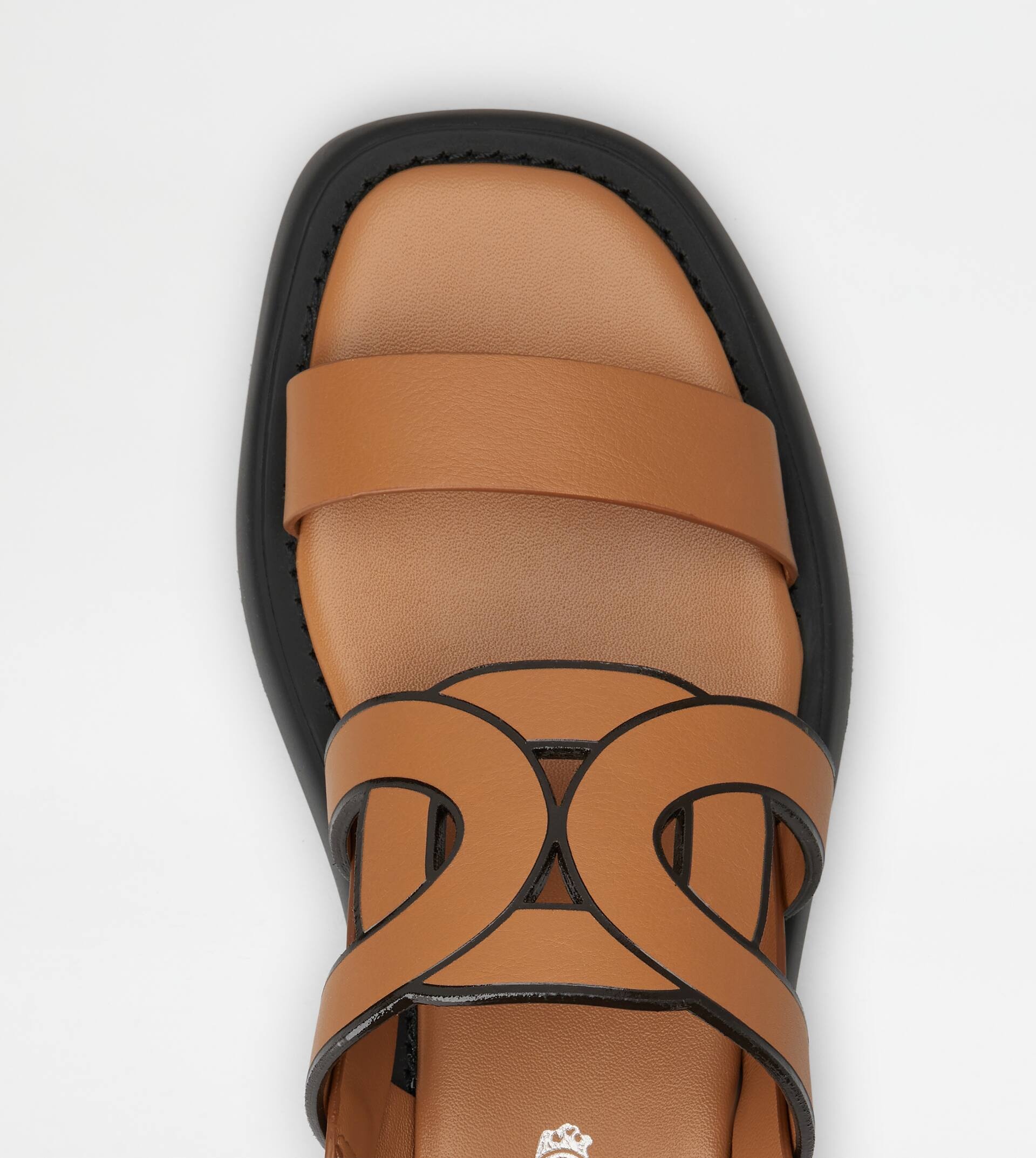 KATE SANDALS IN LEATHER - BROWN - 4