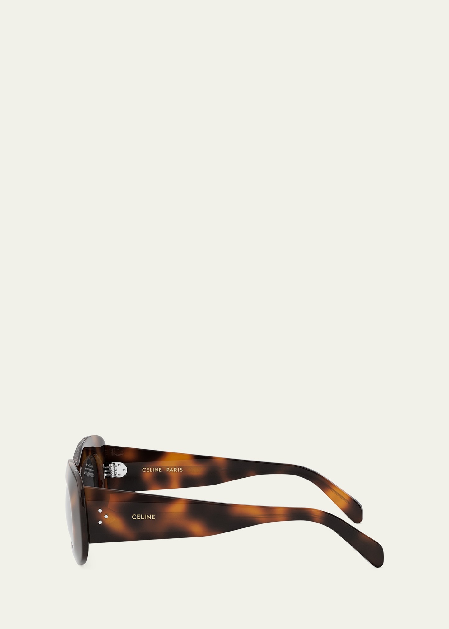 Bold 3 Dots Acetate Rectangle Sunglasses - 3