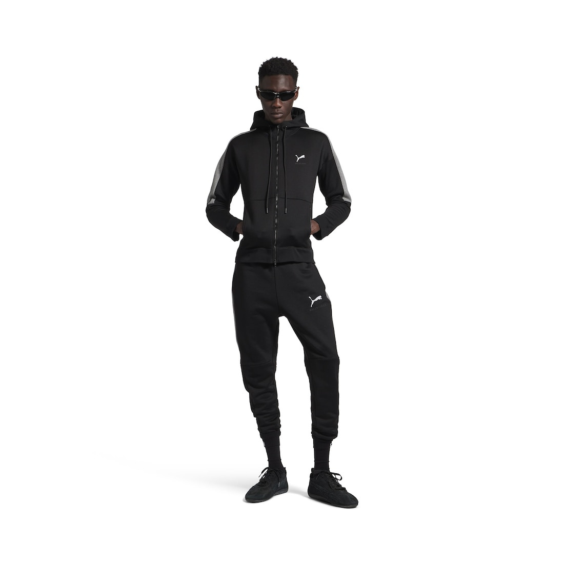 Balenciaga I Puma Fitted Tracksuit Pants in Black/dark Heather Grey - 2