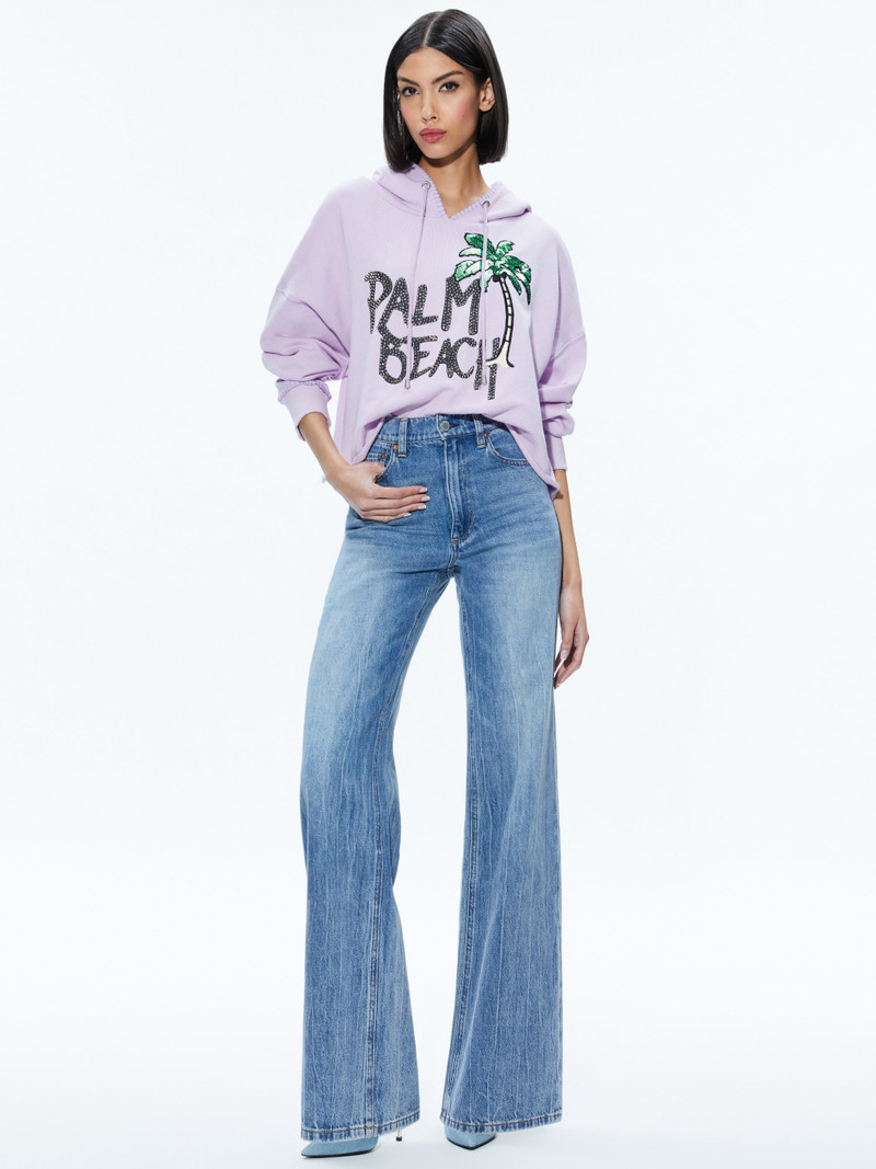 Alice + Olivia SUNNY BOXY CROPPED HOODIE outlook