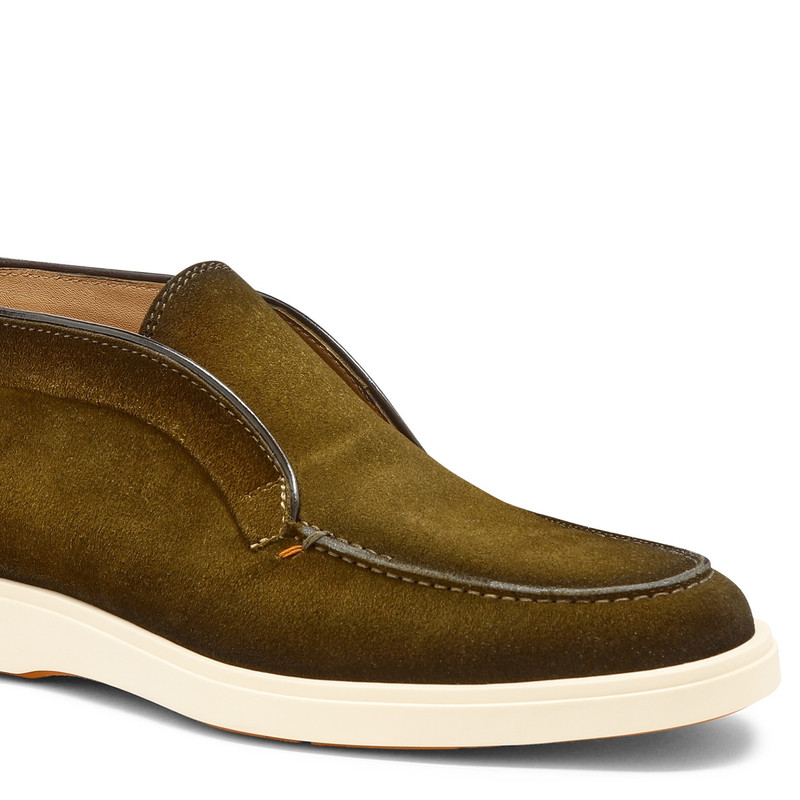 Men's green suede desert boot 6