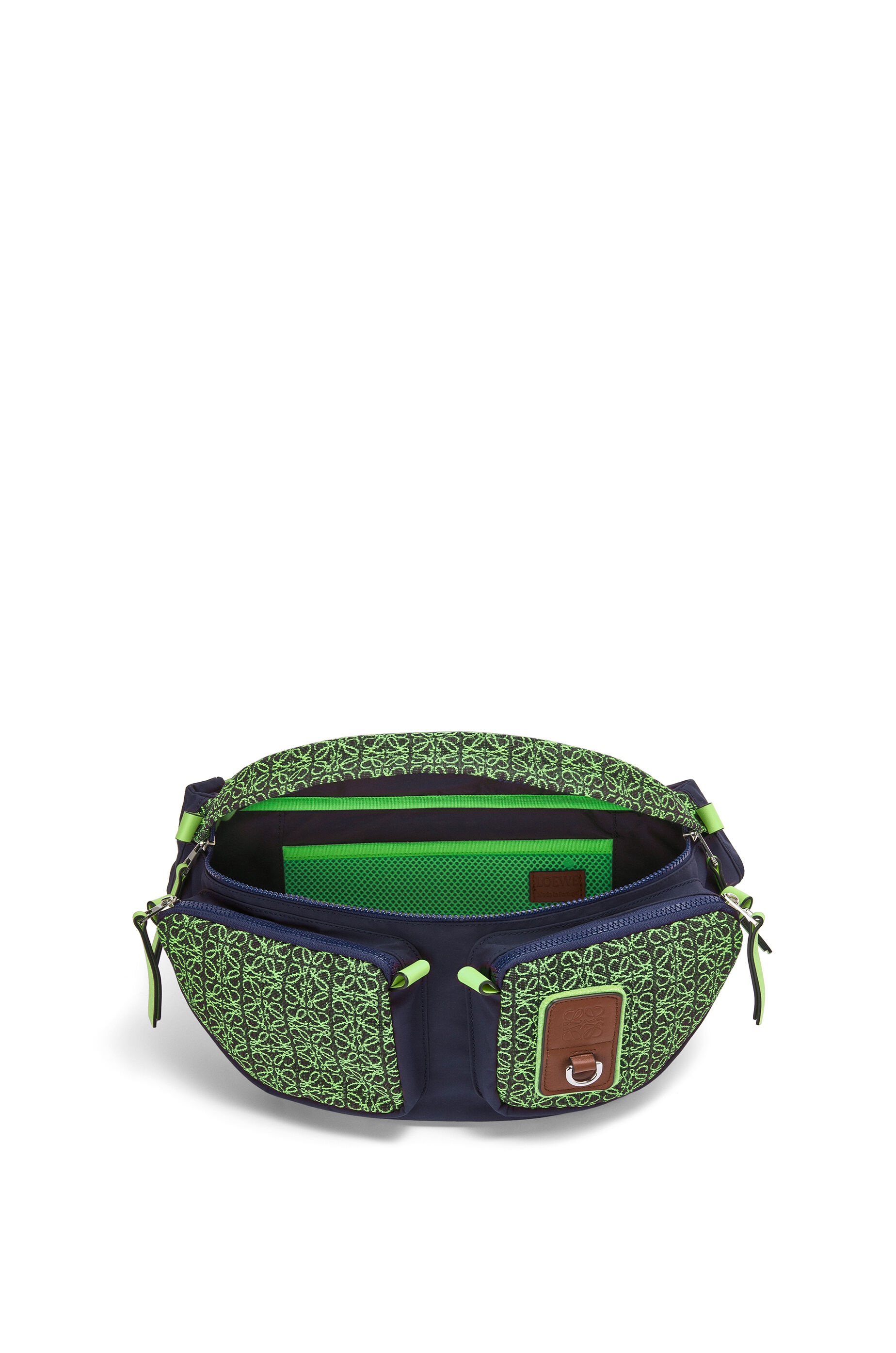 Large bumbag in Anagram jacquard and nylon - 3