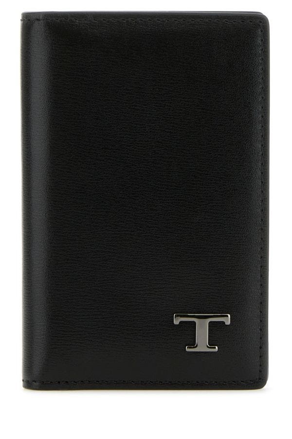 Black leather card holder - 1