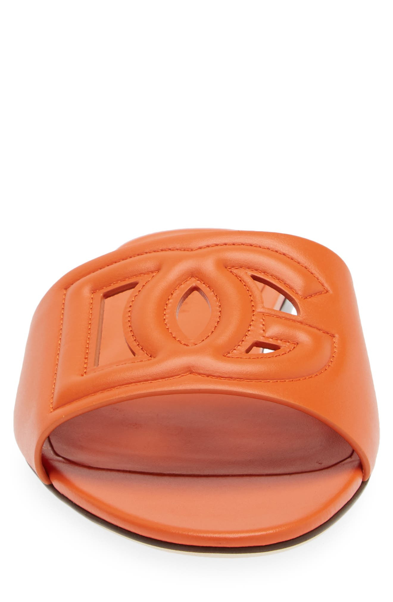 Dolce&Gabbana Bianca Interlock Slide Sandal in Orange at Nordstrom - 4
