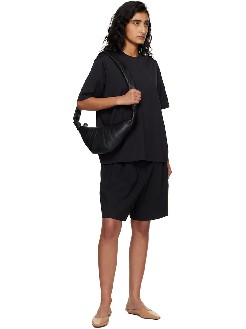 The Frankie Shop Black Harper Soft Organic T-shirt outlook