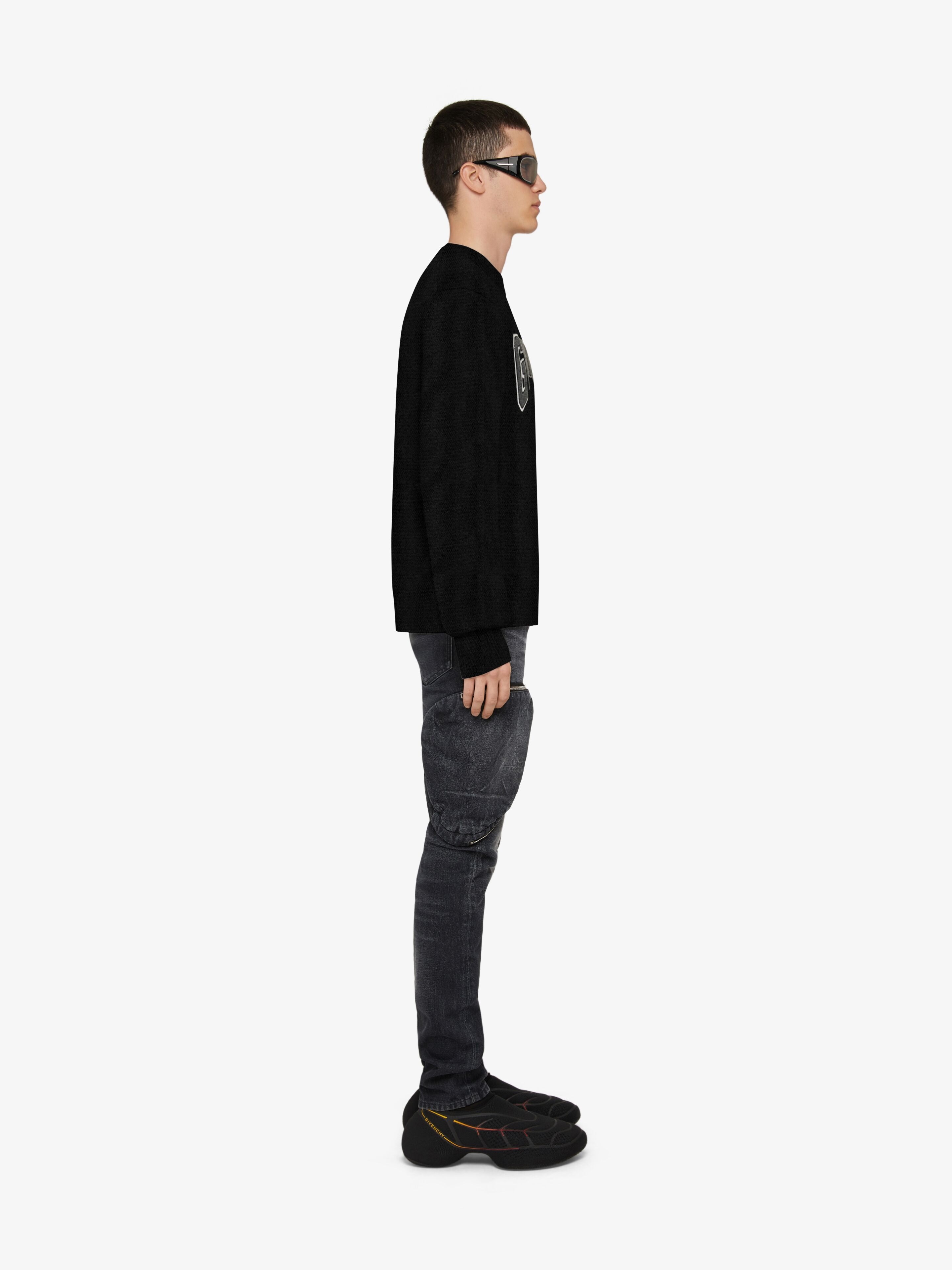GIVENCHY COLLEGE SWEATER IN WOOL AND CASHMERE - 3