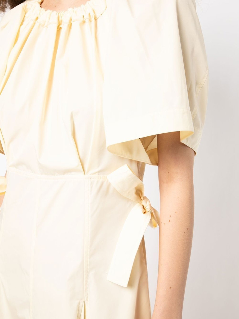 ruched short-sleeved midi dress 5
