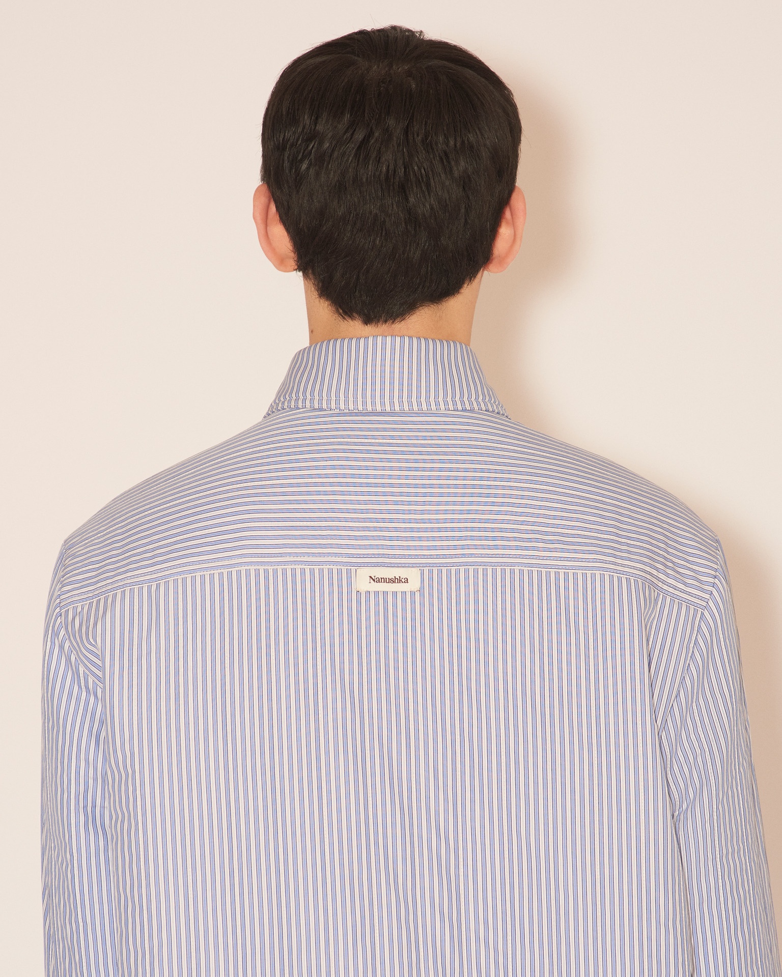 SAVION - Quilted long-sleeve shirt - Blue stripes - 6