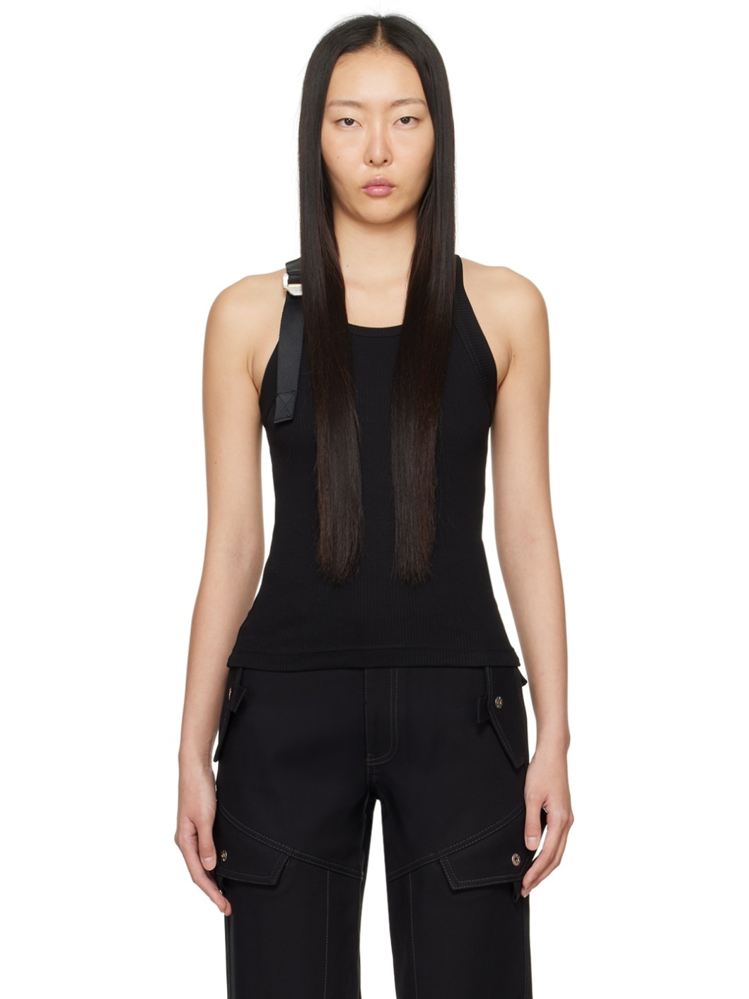 Black Safety Slider Tank Top - 1