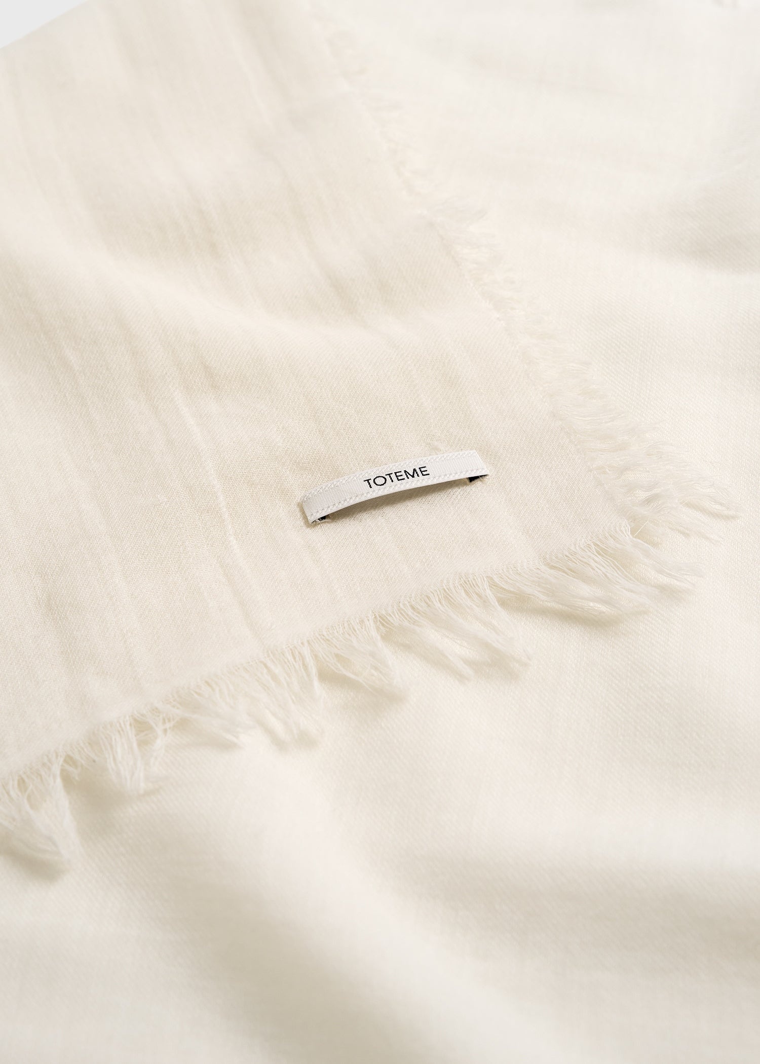 Light wool blanket scarf off-white - 4
