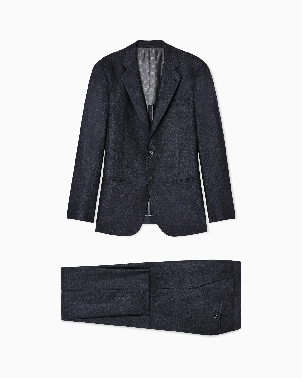 SOHO LINE SINGLE-BREASTED SUIT IN CHEVRON VIRGIN WOOL AND CASHMERE - 1