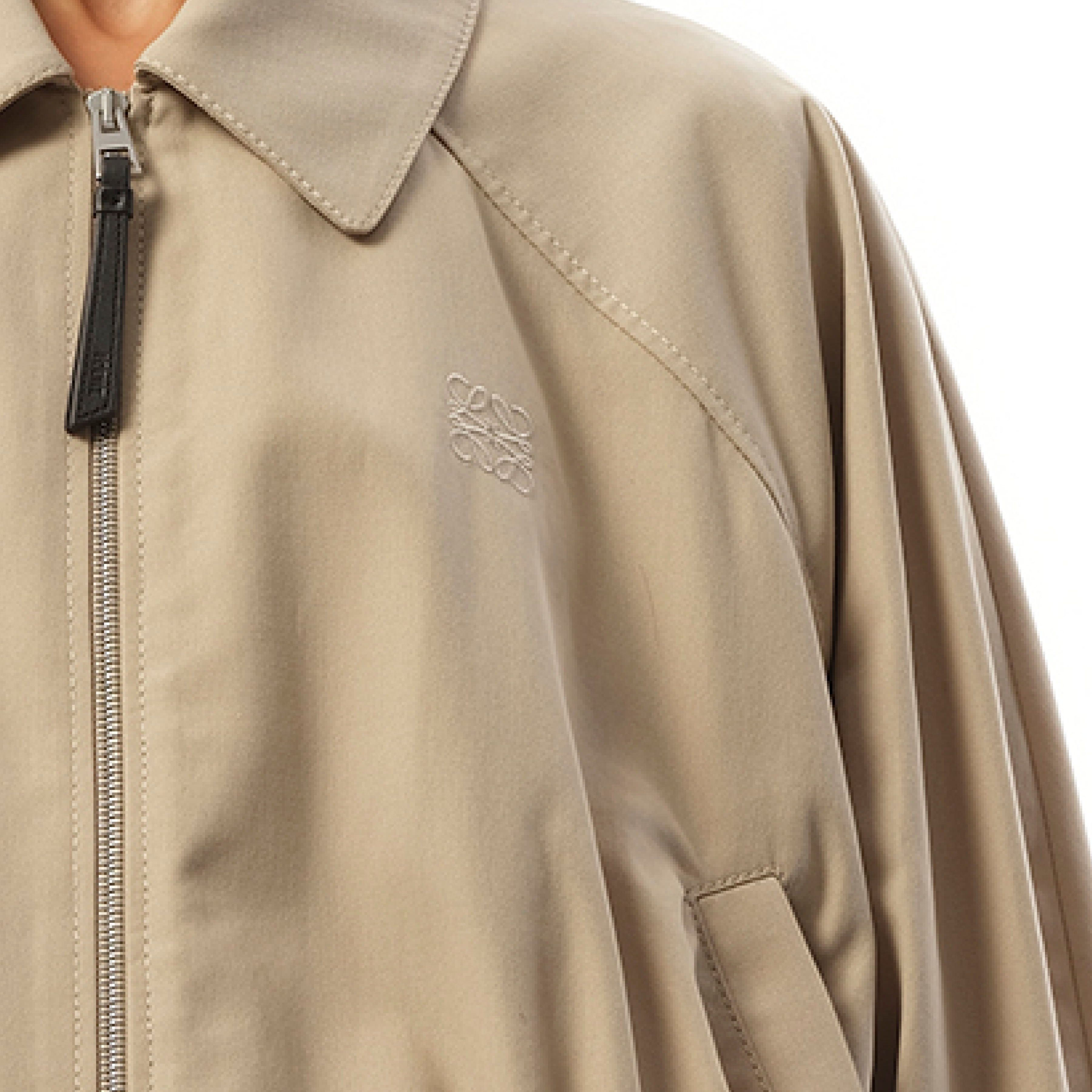 Relaxed Fit Balloon Jacket in Beige - 3