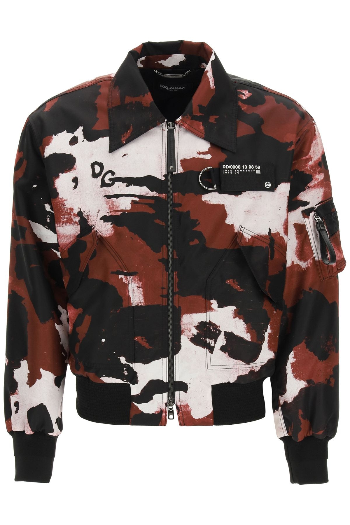 CAMOUFLAGE NYLON BOMBER JACKET - 1