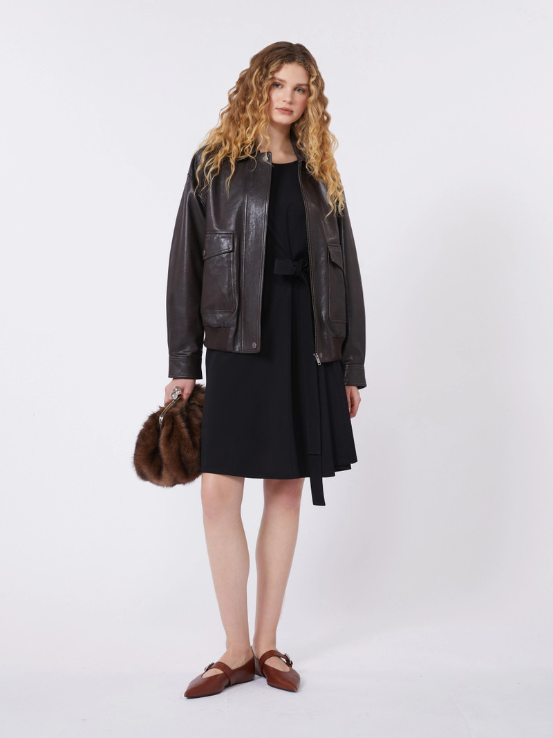 WEEKEND Max Mara Crepe jersey dress - BLACK outlook