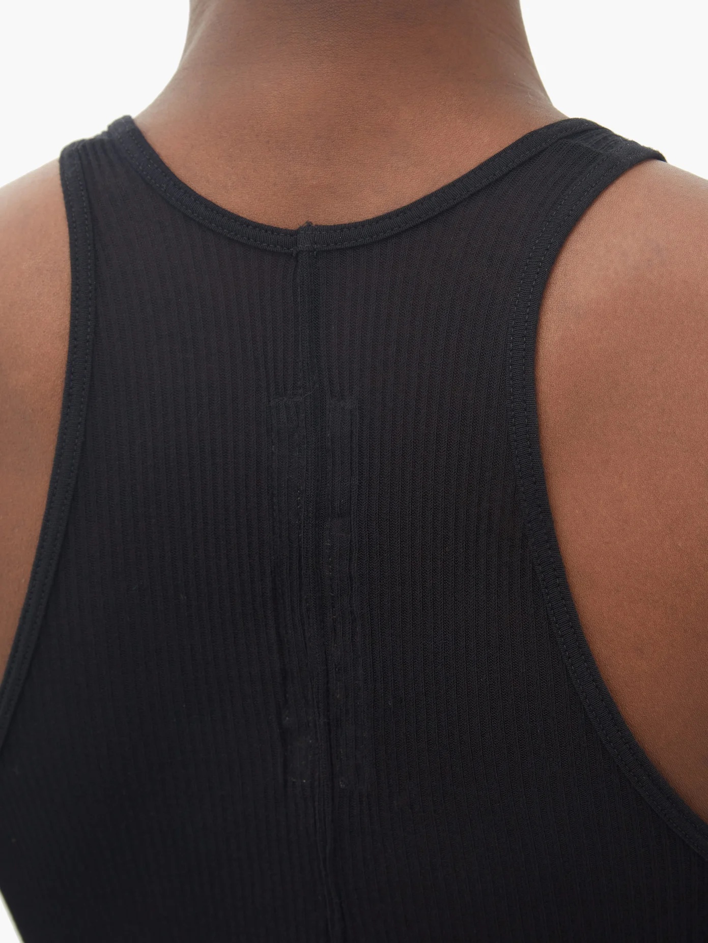 Racerback rib-knitted tank top - 3