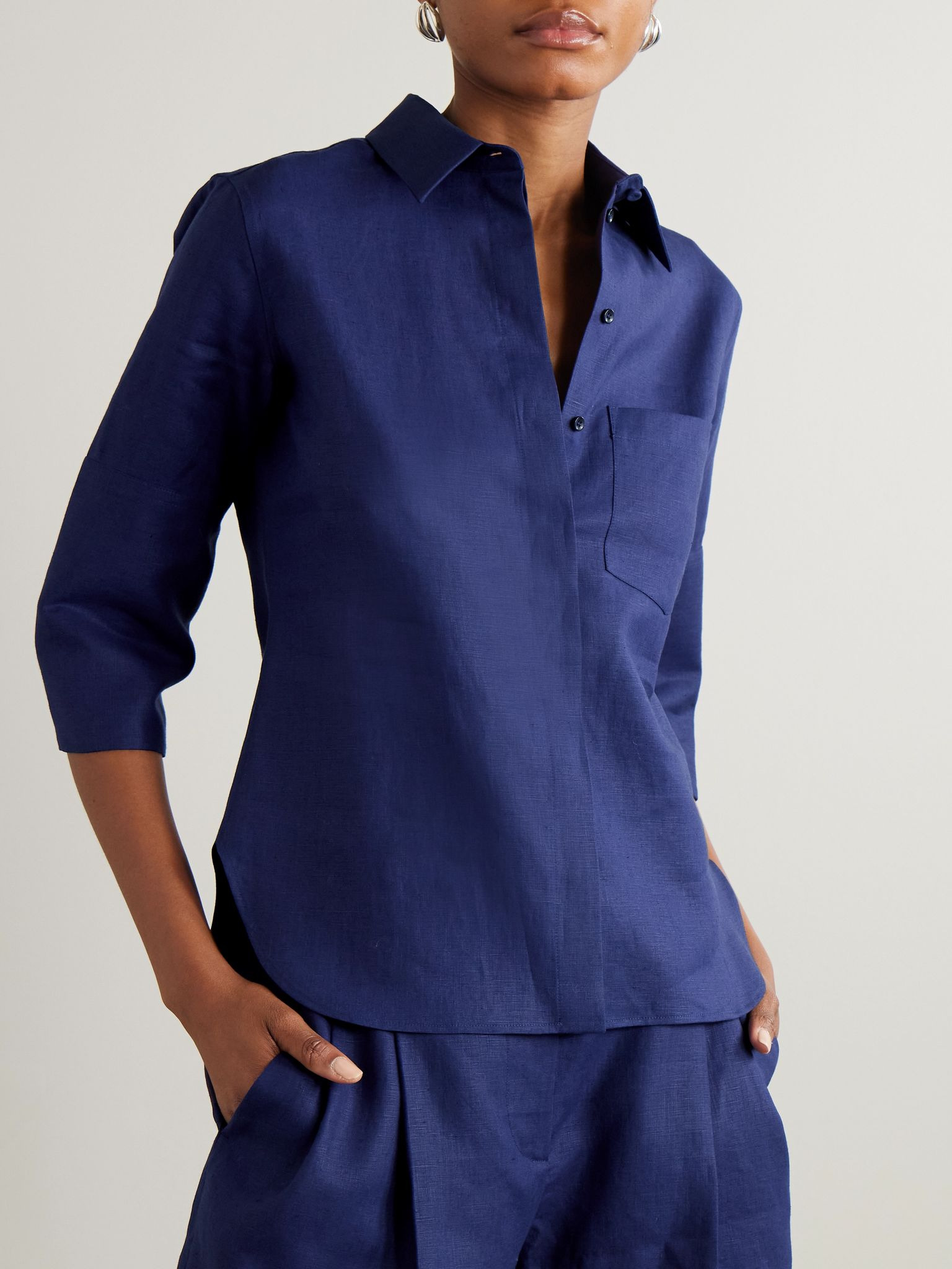 Linen shirt Indigo - 3