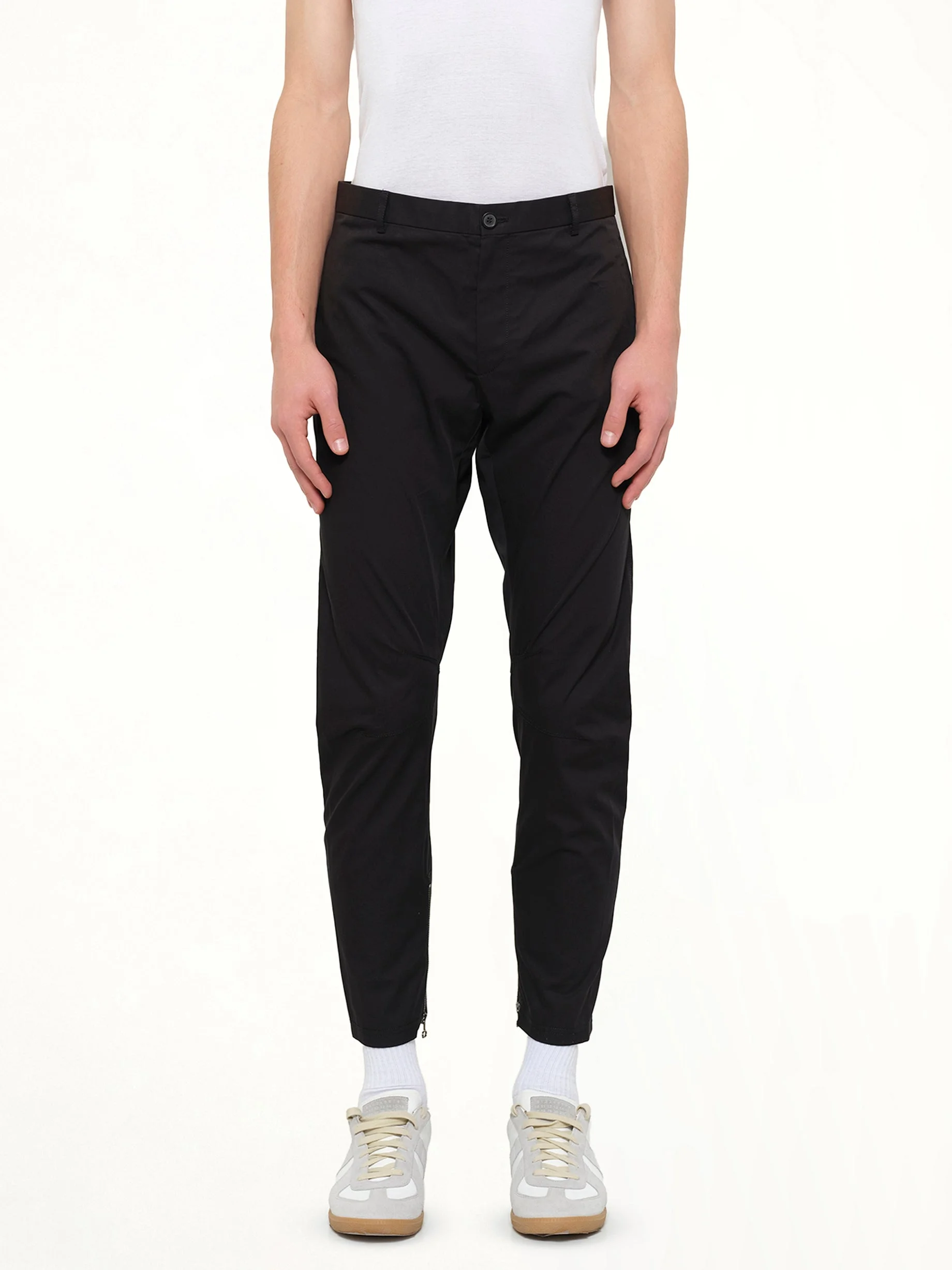 Cut Biker Pants in Black - 1