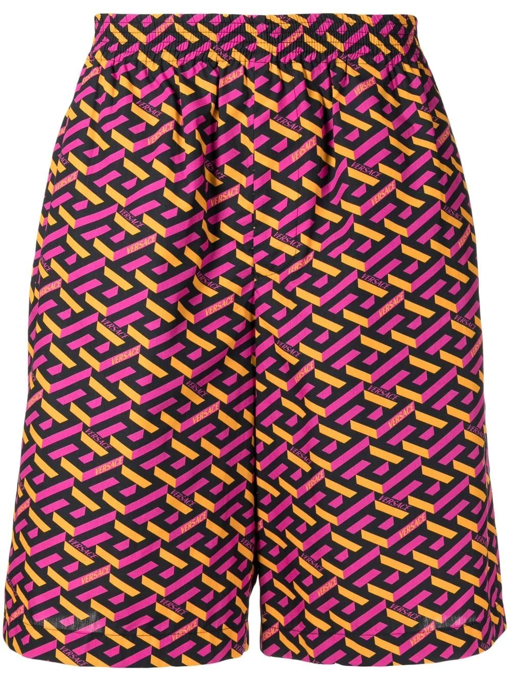 logo geometric swim shorts - 1