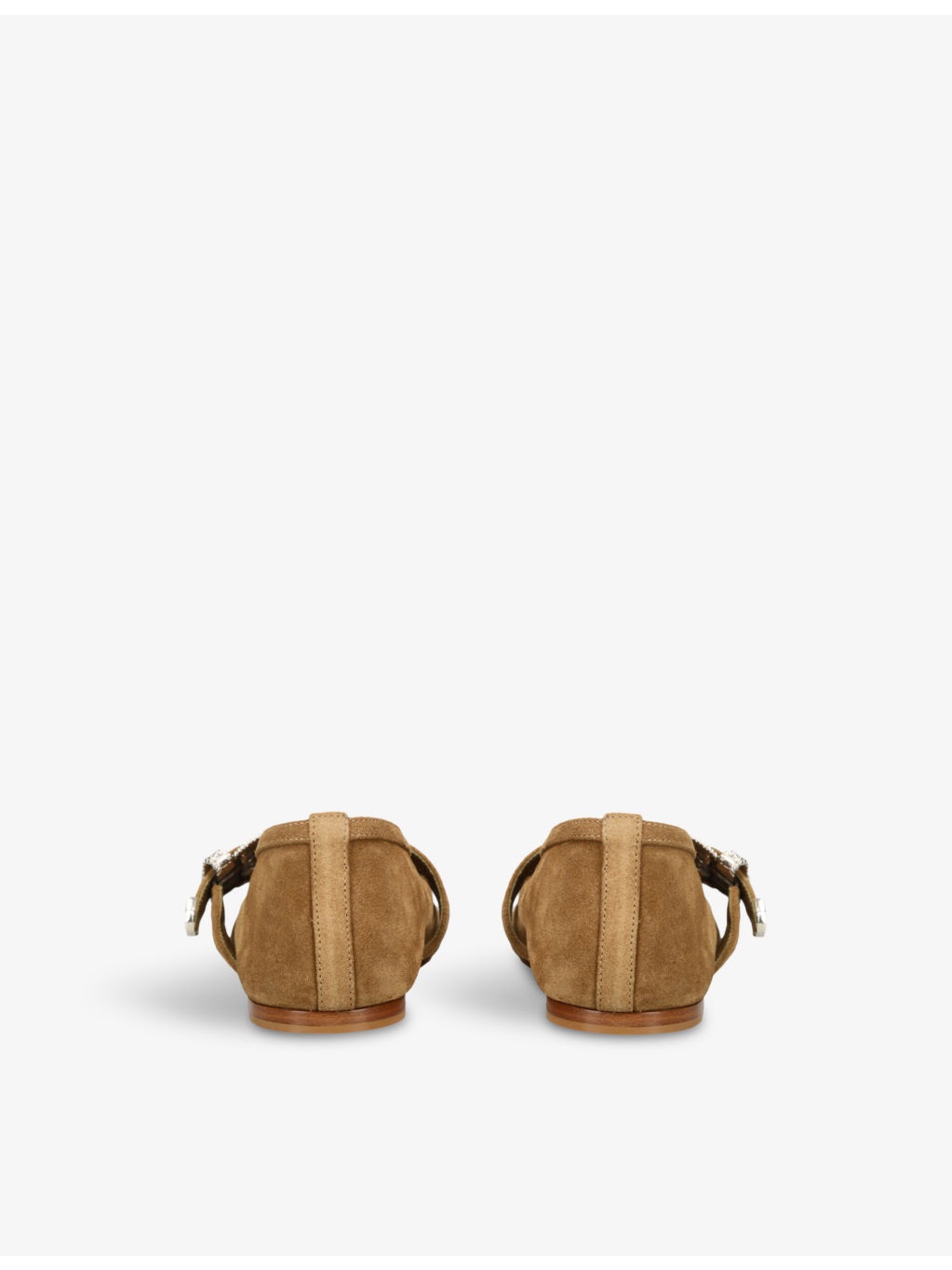 Claudia double-strap suede flats - 4