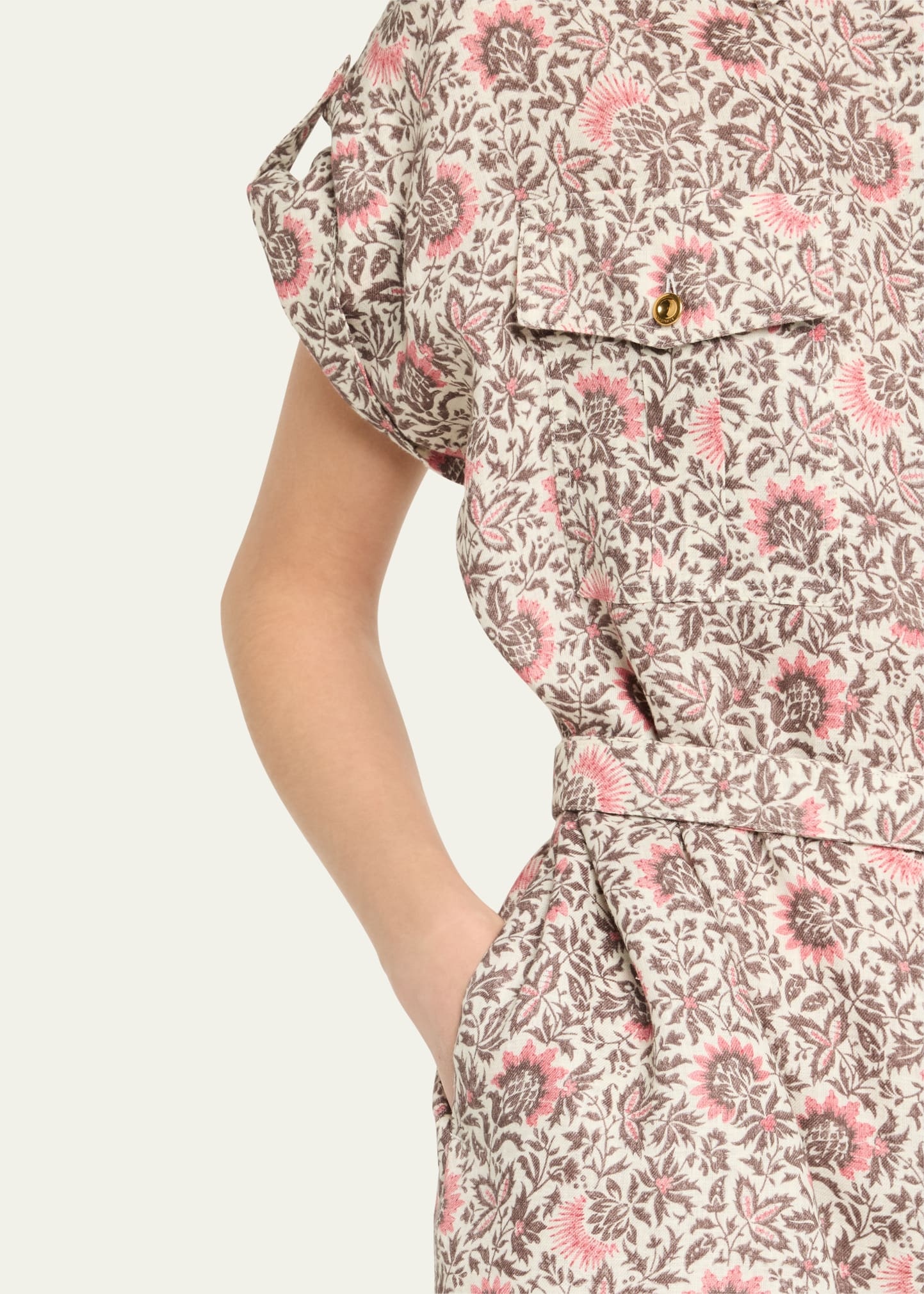 Idris Riserva San Nicolo Twill Belted Mini Shirtdress - 5