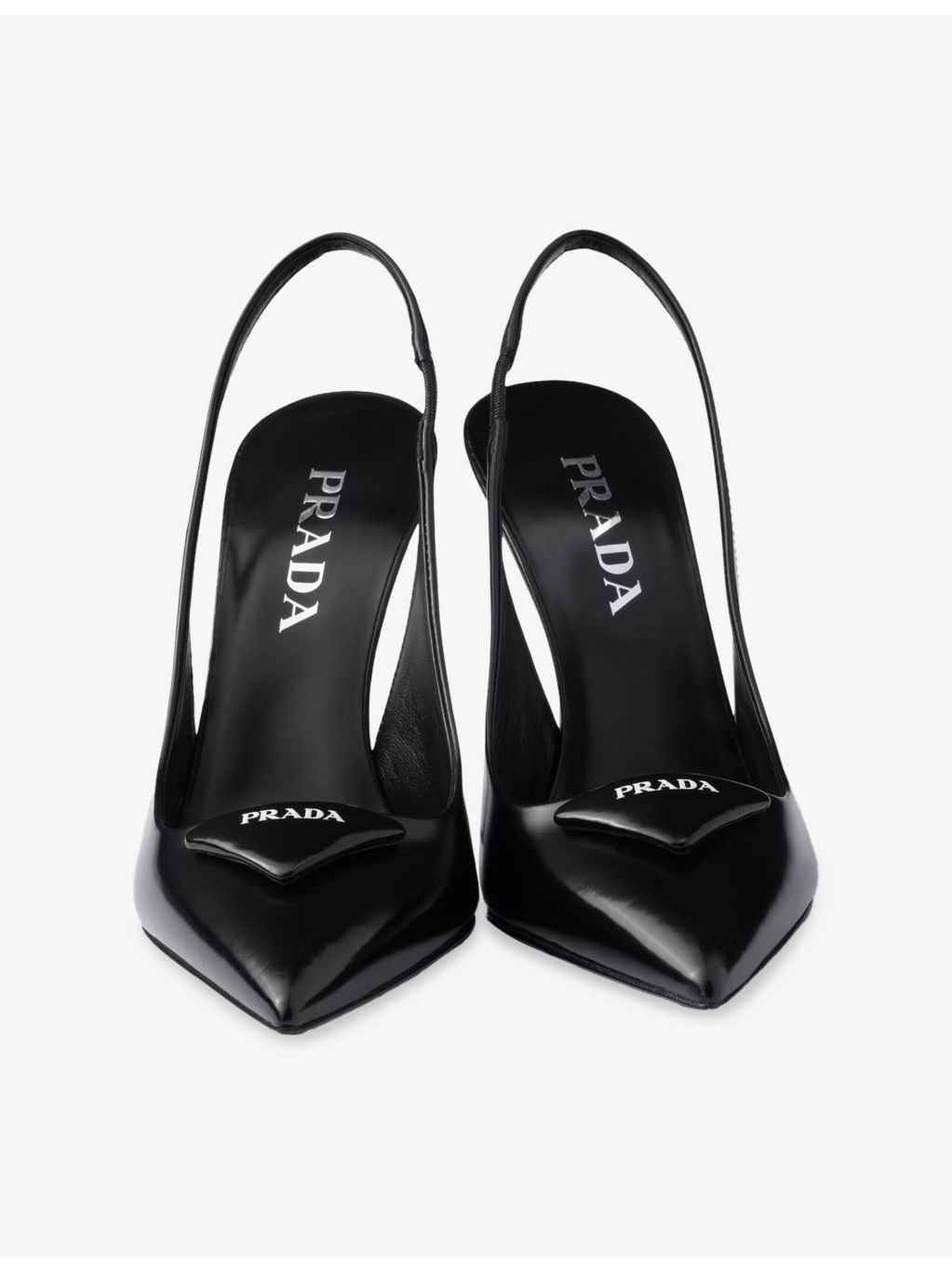 Brushed Leather Slingback Pumps - 5
