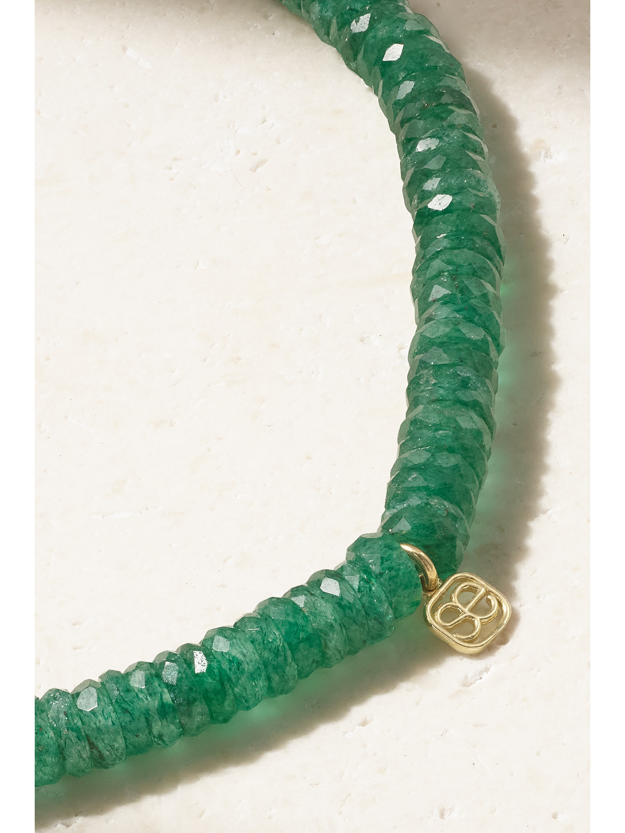 Small Peace Heart 14-karat Gold Multi-stone Bracelet - 3