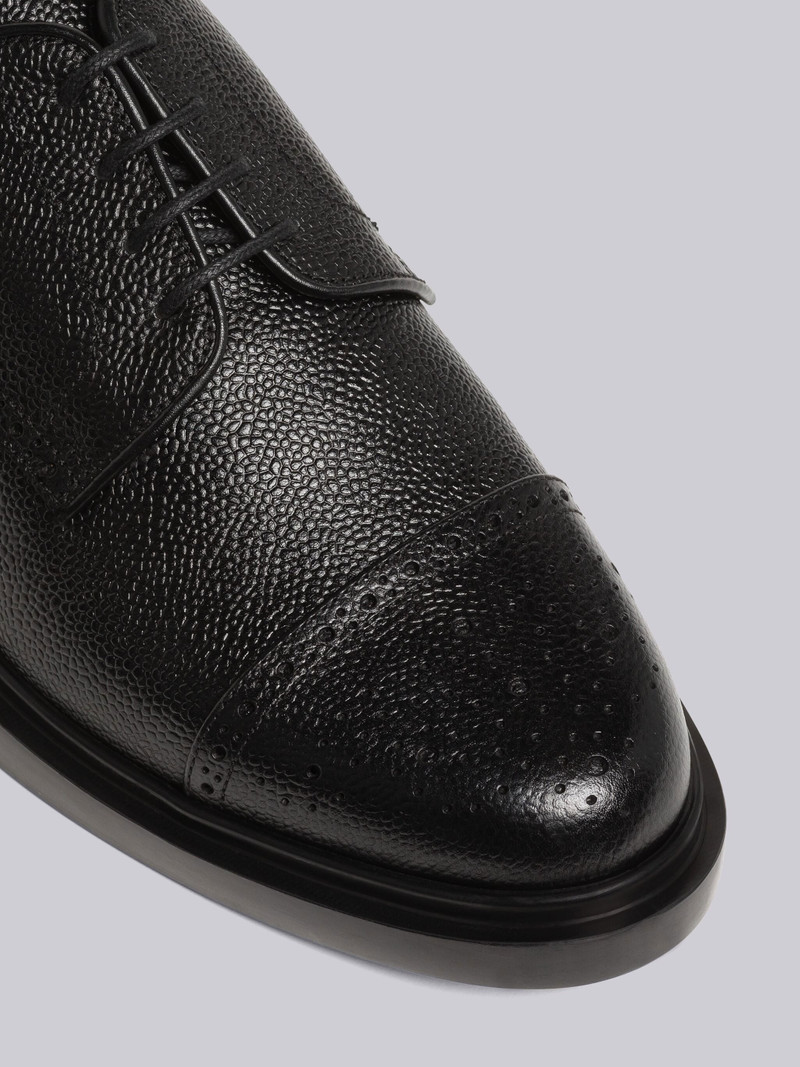 Thom Browne Pebble Grain Leather Cap Toe Derby outlook