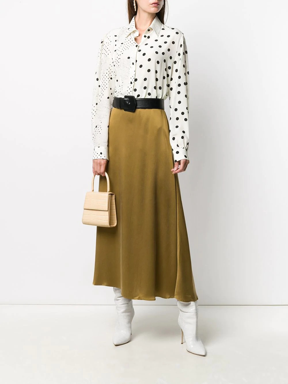 polka dot long-sleeve shirt - 2