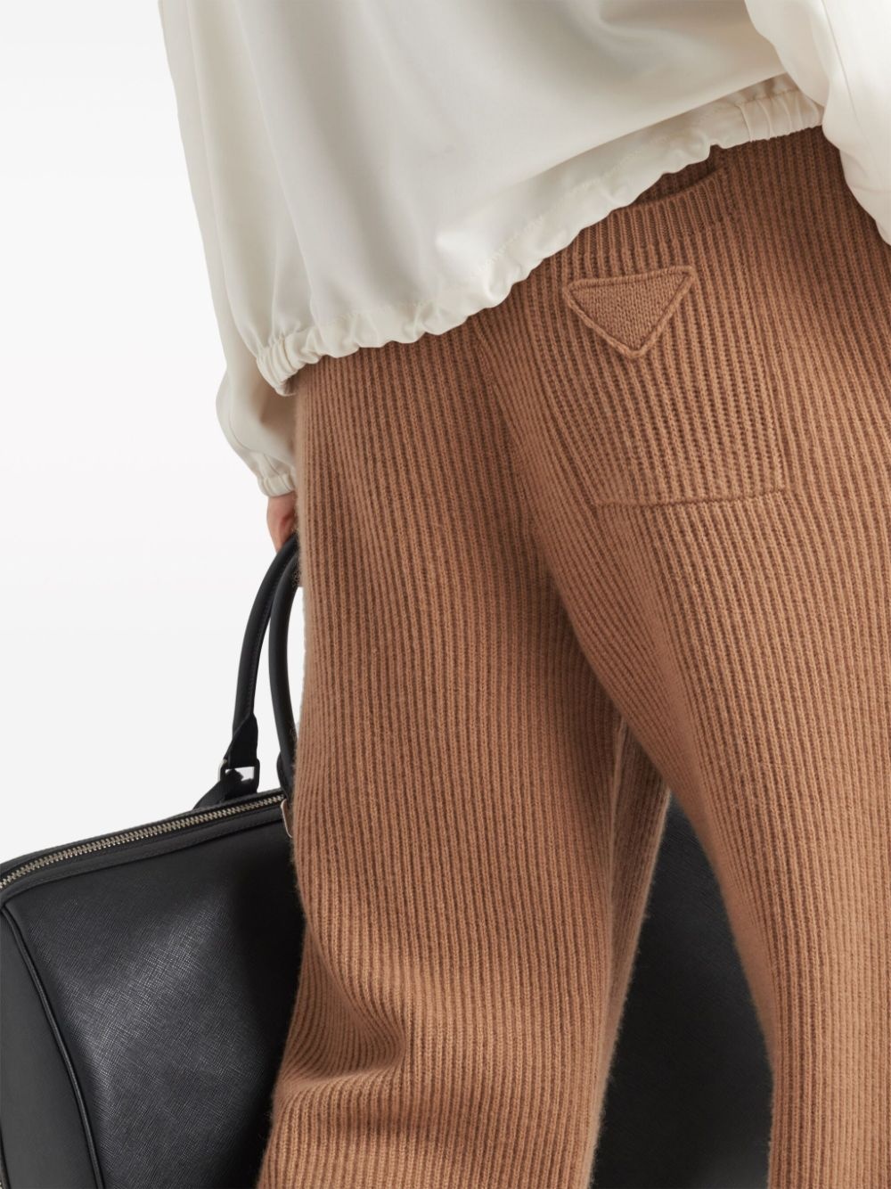 cashmere tapered track pants - 5