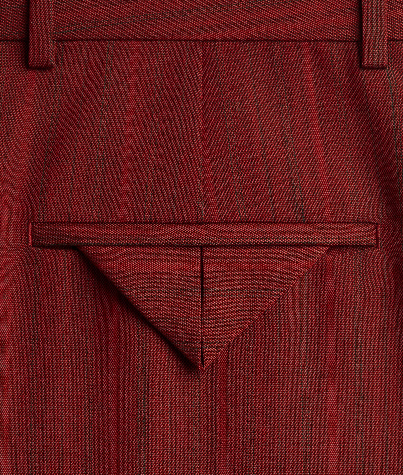 Wool Subtle Stripe Wide Trousers - 6