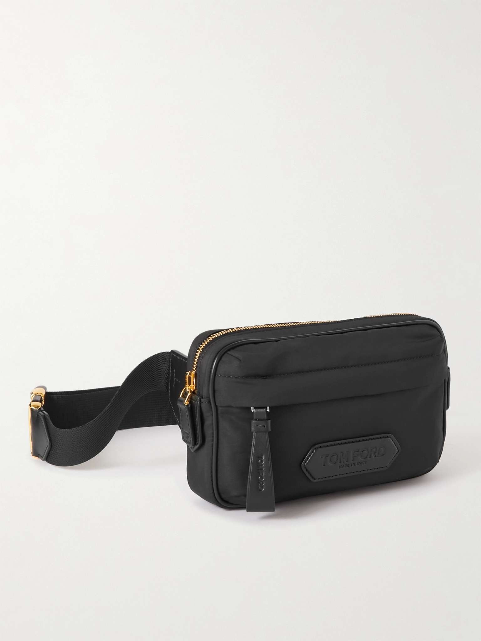 Leather-Trimmed Nylon Belt Bag - 1