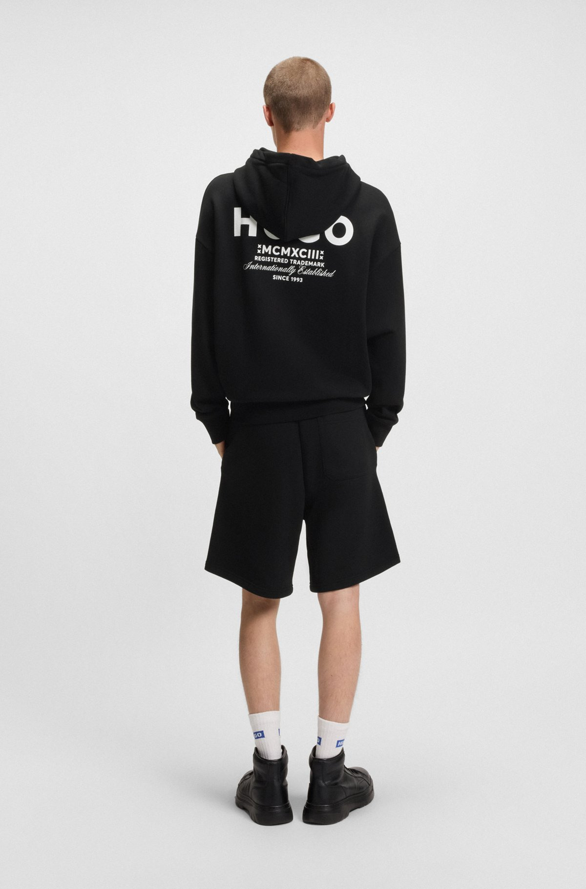 COTTON-TERRY LOOSE-FIT HOODIE WITH LOGO DETAILS - 5