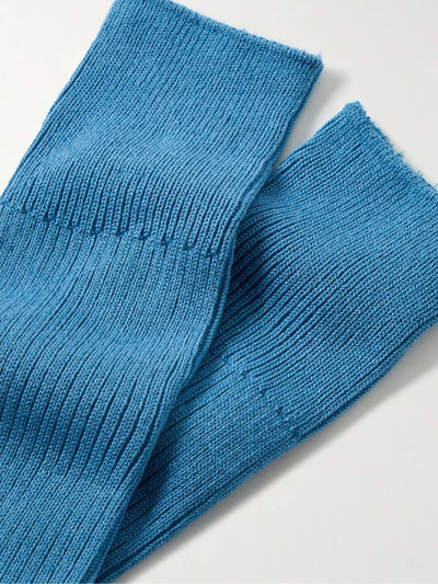 ANONYMOUSISM Brilliant Ribbed-Knit Socks outlook