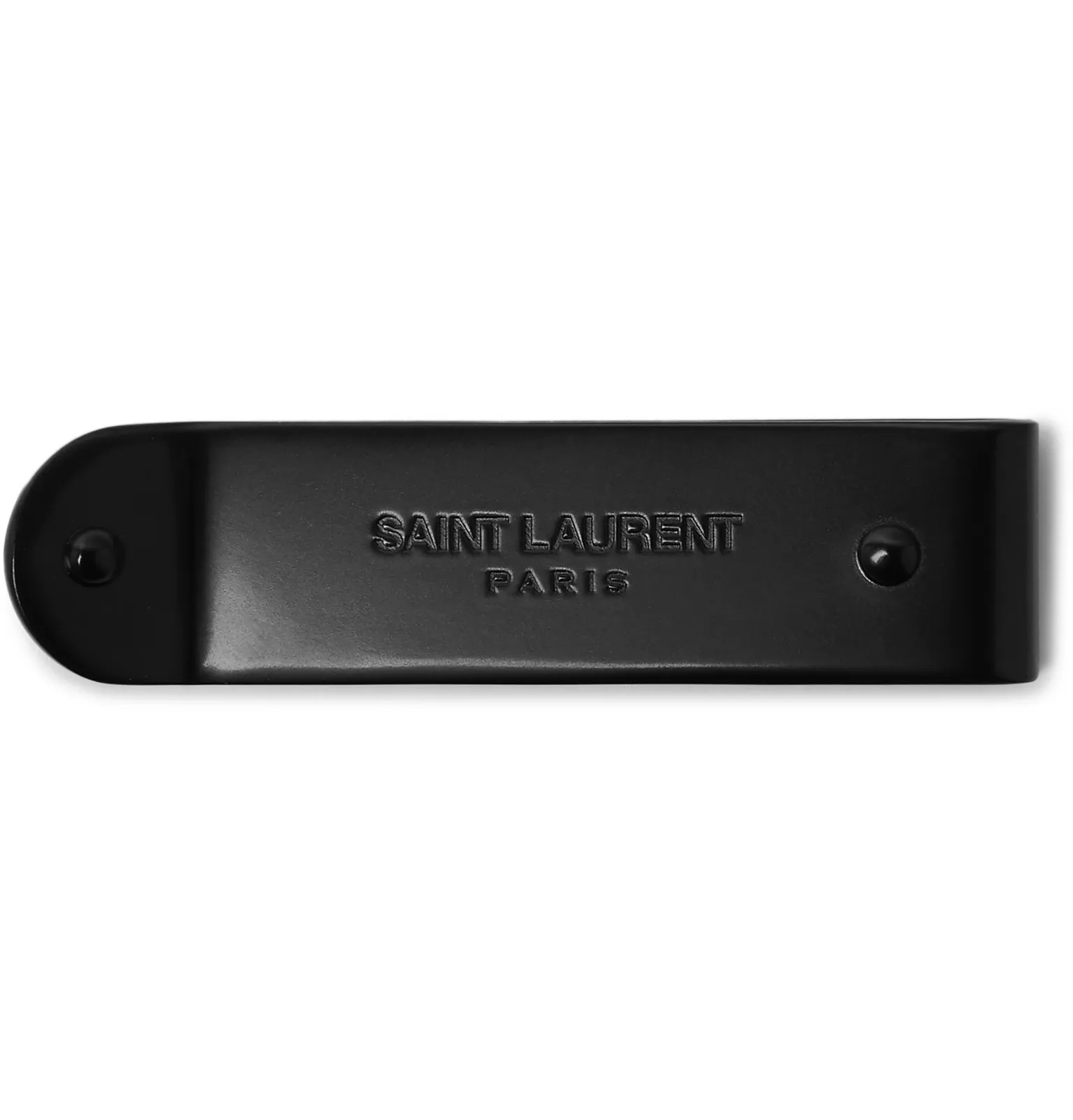 Logo-Engraved Gunmetal-Tone Money Clip - 1