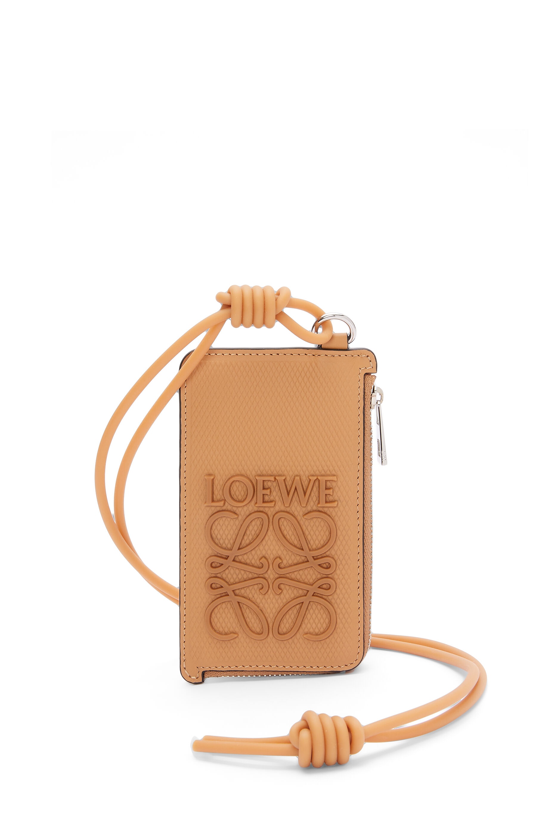 Coin cardholder in diamond calfskin with a strap - 1