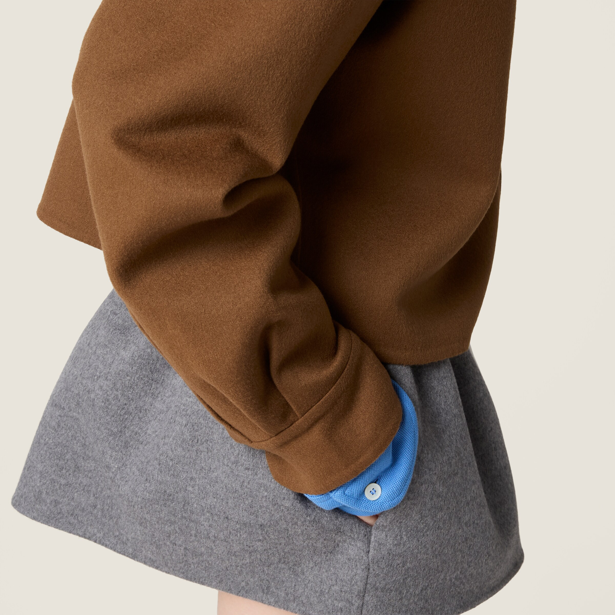 Double cashmere miniskirt - 5