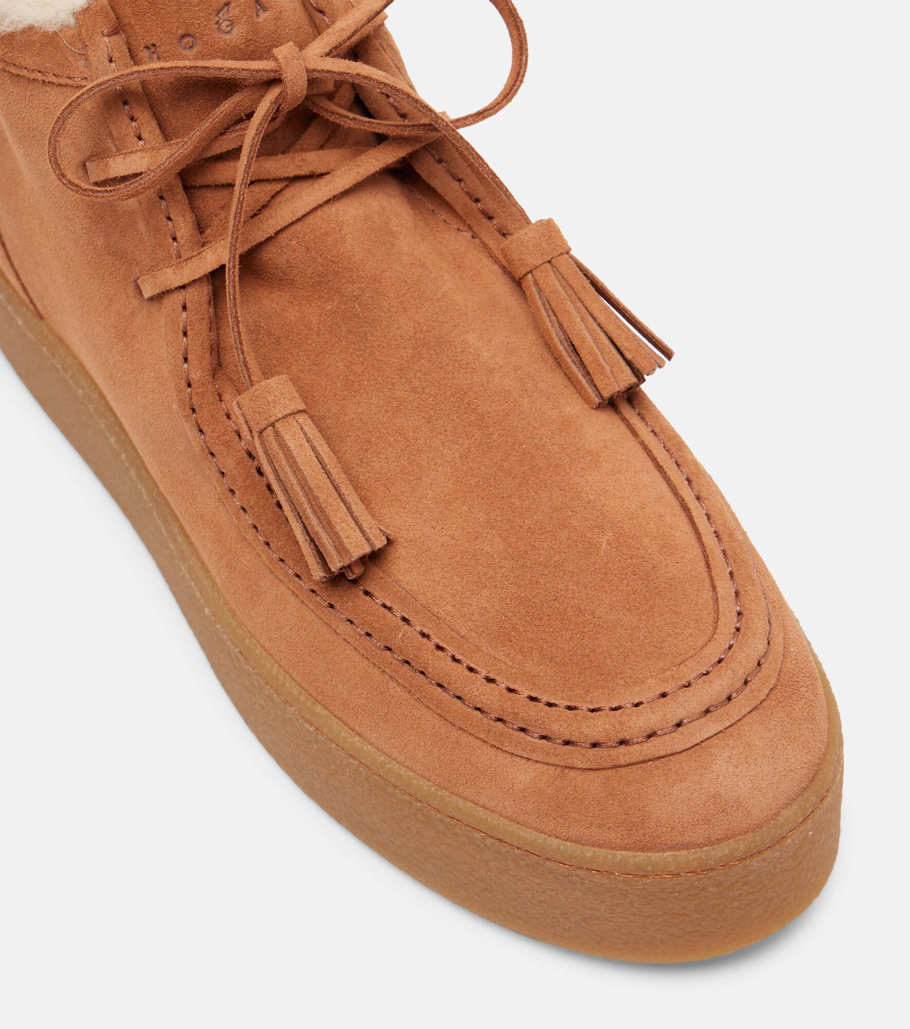 H681 suede platform desert boots - 5