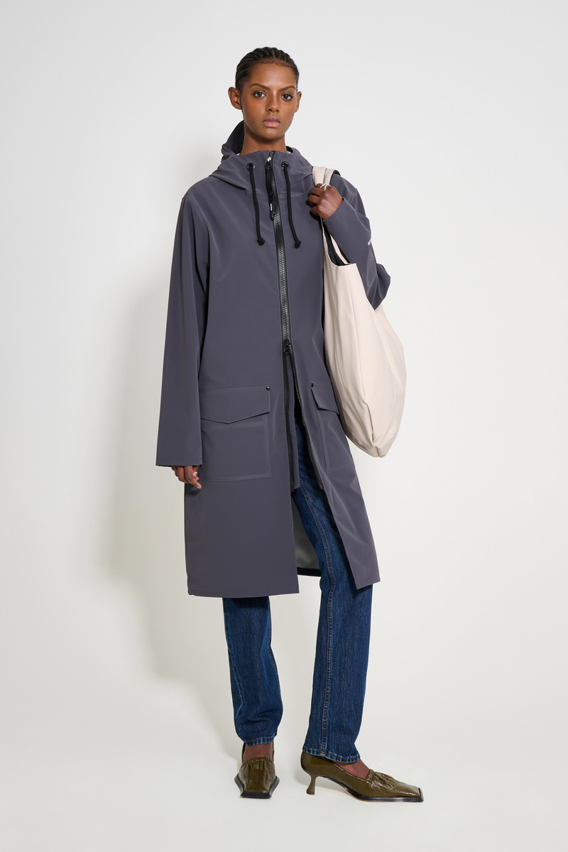 Stockholm Long Patch Raincoat Mystic Blue 1