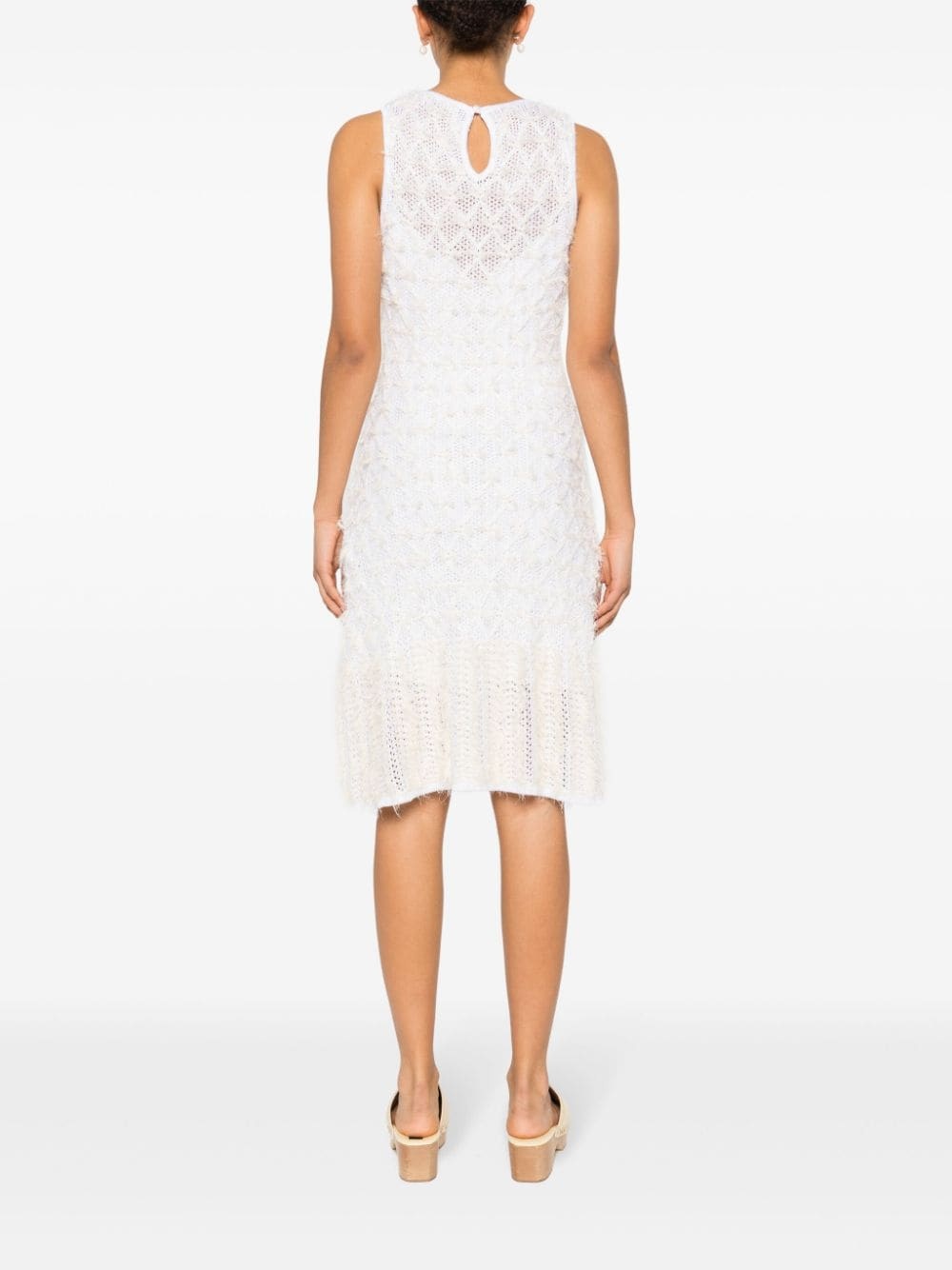 frayed mini dress - 4