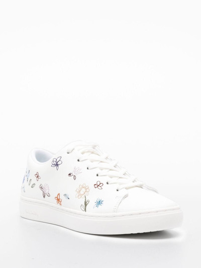 Paul Smith floral-embroidered leather sneakers outlook