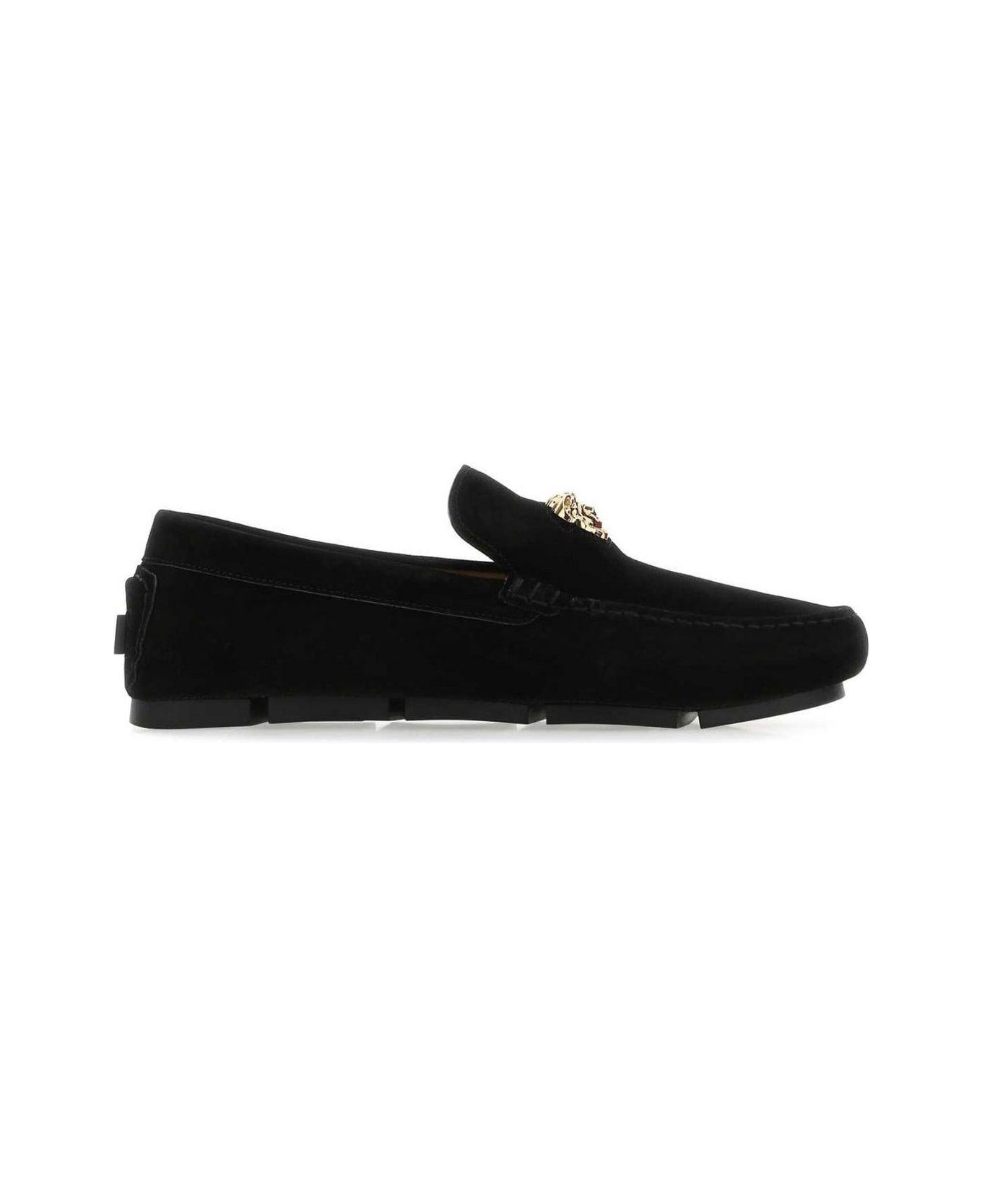 Medusa Plaque Slip-on Loafers - 1