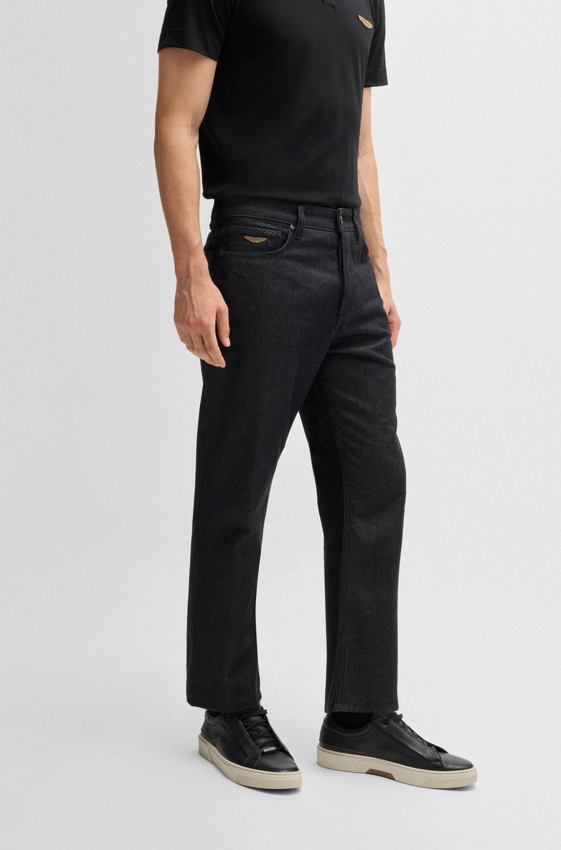 BOSS X ASTON MARTIN REGULAR-FIT JEANS IN THERMOREGULATING DENIM 2