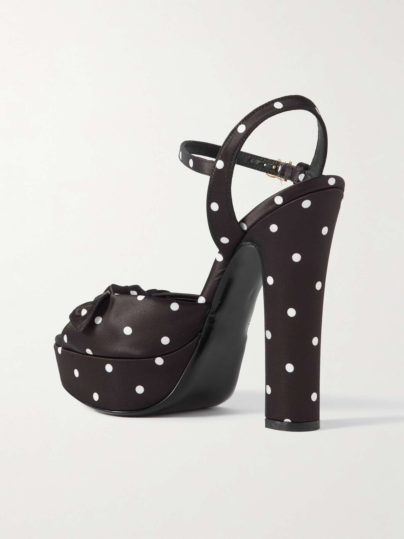 Keira embellished polka-dot satin sandals - 3