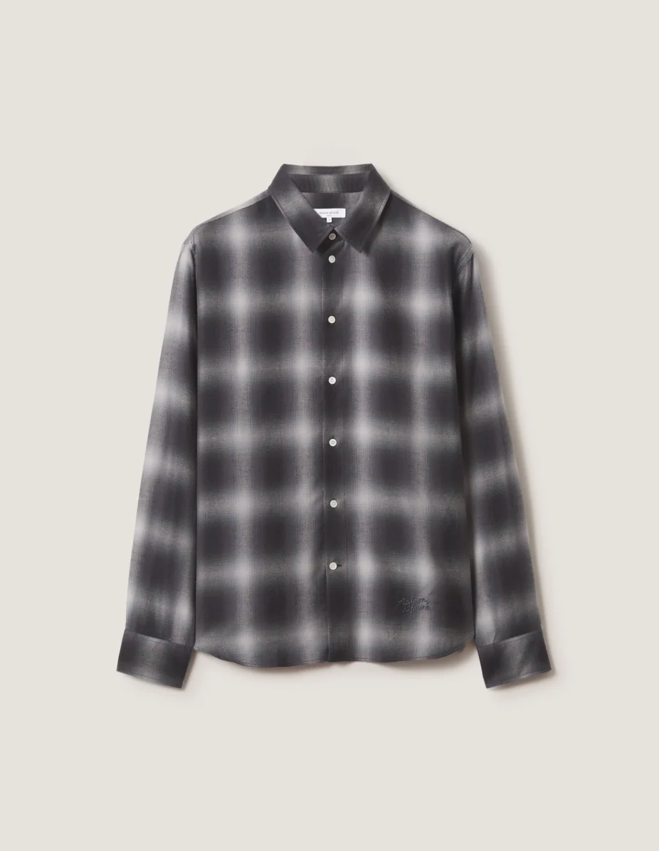 GRADIENT CHECK CASUAL SHIRT - 1