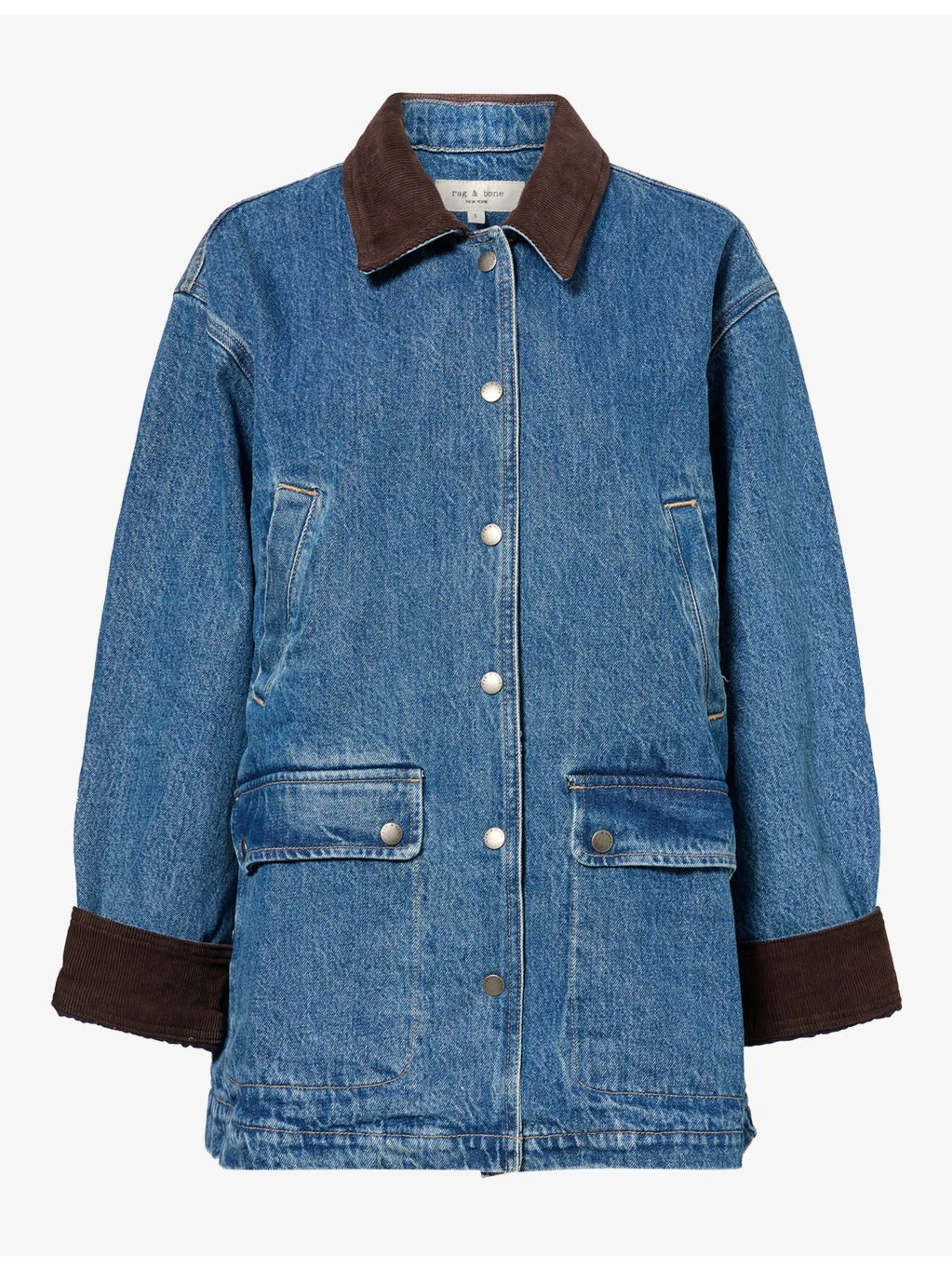 Cassidy Contrast-Collar Denim Jacket - 1