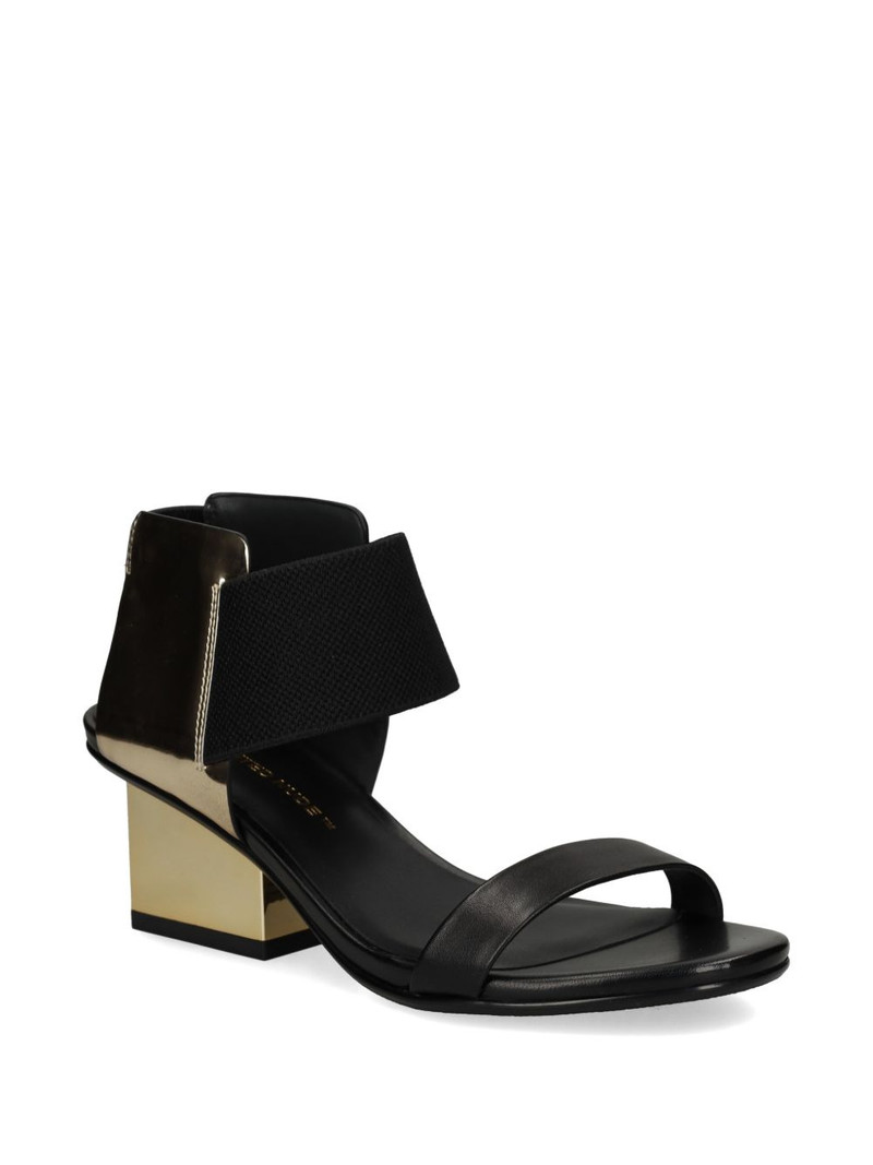 UNITED NUDE Raila Mid metallic-effect block-heel sandals outlook
