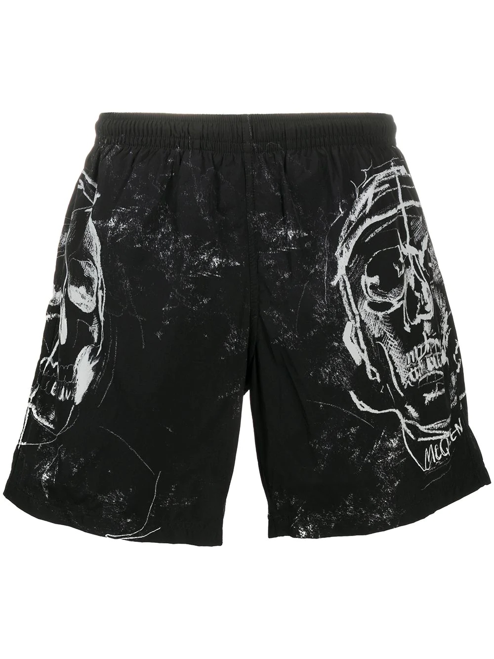 skull pattern swimming shorts - 1