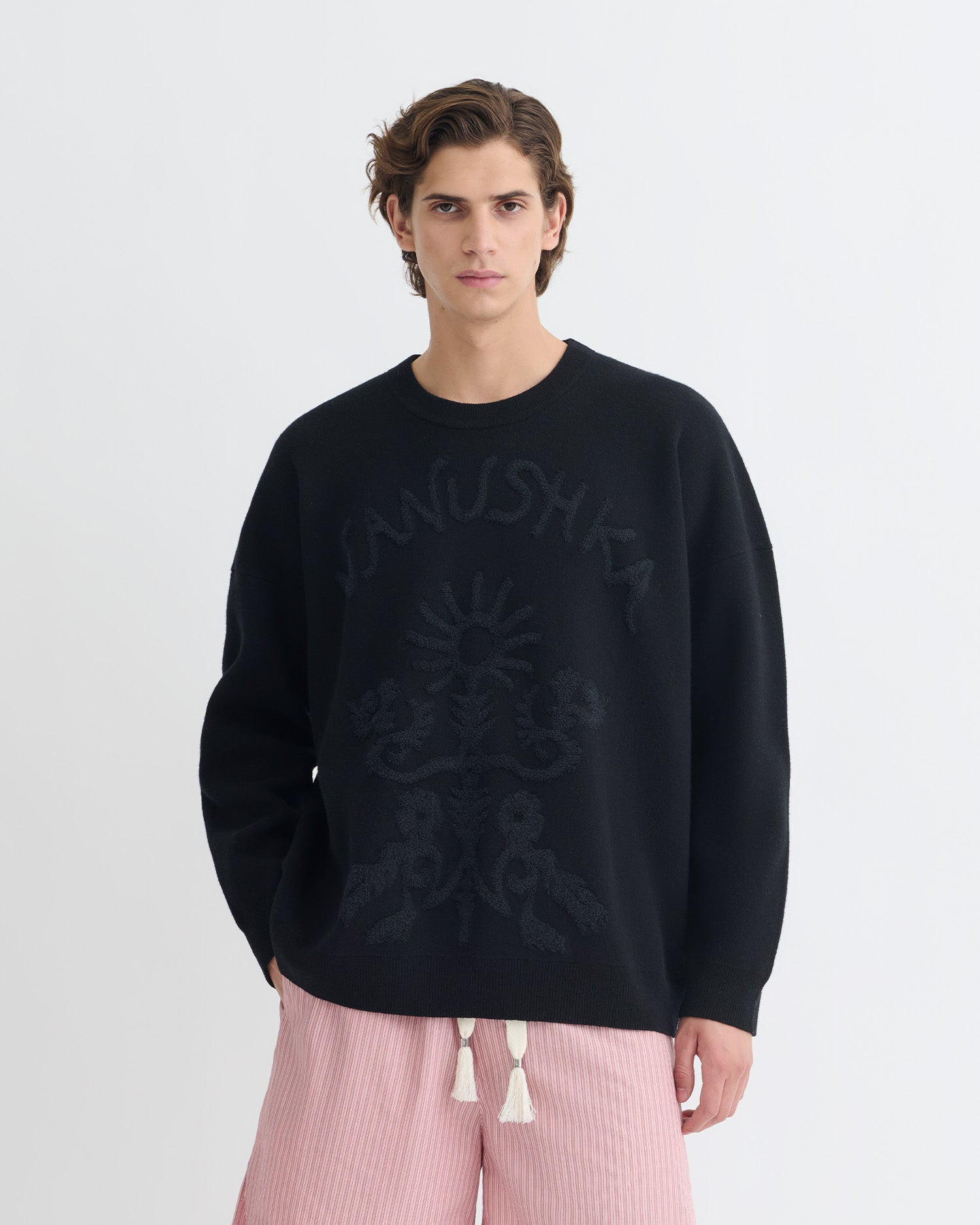 Merino and Terry Jacquard Sweater - 5